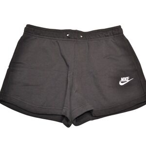 Nike Women Black Jersey Athletic Shorts Logo Casual Lounge Small Sweats Running